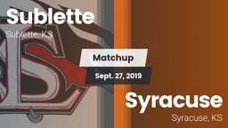 Matchup: Sublette  vs. Syracuse  2019