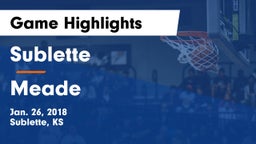 Sublette  vs Meade  Game Highlights - Jan. 26, 2018