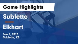 Sublette  vs Elkhart Game Highlights - Jan 6, 2017