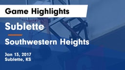 Sublette  vs Southwestern Heights  Game Highlights - Jan 13, 2017