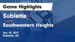 Sublette  vs Southwestern Heights  Game Highlights - Jan 18, 2017