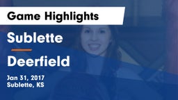 Sublette  vs Deerfield Game Highlights - Jan 31, 2017