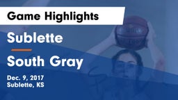 Sublette  vs South Gray Game Highlights - Dec. 9, 2017