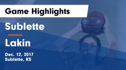 Sublette  vs Lakin  Game Highlights - Dec. 12, 2017