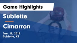 Sublette  vs Cimarron  Game Highlights - Jan. 18, 2018