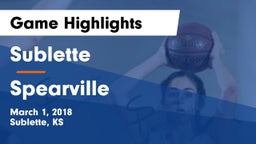 Sublette  vs Spearville Game Highlights - March 1, 2018