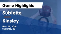 Sublette  vs Kinsley  Game Highlights - Nov. 30, 2018