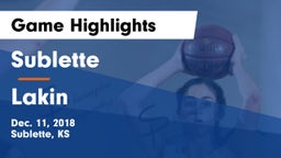 Sublette  vs Lakin  Game Highlights - Dec. 11, 2018