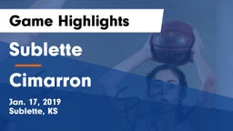 Sublette  vs Cimarron  Game Highlights - Jan. 17, 2019