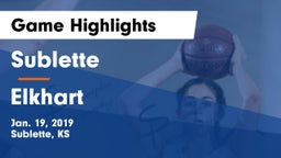 Sublette  vs Elkhart  Game Highlights - Jan. 19, 2019