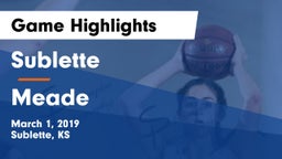 Sublette  vs Meade  Game Highlights - March 1, 2019