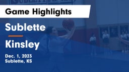 Sublette  vs Kinsley  Game Highlights - Dec. 1, 2023