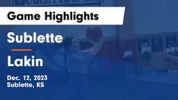 Sublette  vs Lakin  Game Highlights - Dec. 12, 2023