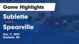 Sublette  vs Spearville  Game Highlights - Dec. 9, 2023