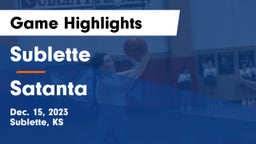 Sublette  vs Satanta  Game Highlights - Dec. 15, 2023