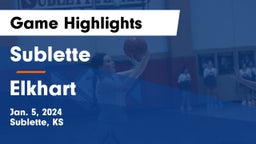 Sublette  vs Elkhart  Game Highlights - Jan. 5, 2024