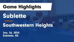 Sublette  vs Southwestern Heights  Game Highlights - Jan. 26, 2024