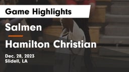 Salmen  vs Hamilton Christian  Game Highlights - Dec. 28, 2023