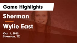 Sherman  vs Wylie East  Game Highlights - Oct. 1, 2019