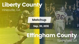 Matchup: Liberty County vs. Effingham County  2016
