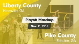 Matchup: Liberty County vs. Pike County  2016