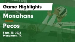Monahans  vs Pecos Game Highlights - Sept. 30, 2022