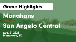 Monahans  vs San Angelo Central  Game Highlights - Aug. 7, 2023