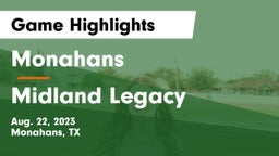 Monahans  vs Midland Legacy  Game Highlights - Aug. 22, 2023