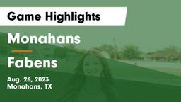 Monahans  vs Fabens Game Highlights - Aug. 26, 2023