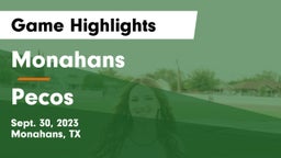 Monahans  vs Pecos  Game Highlights - Sept. 30, 2023