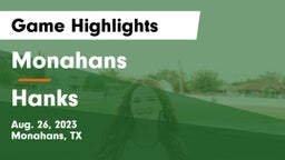 Monahans  vs Hanks Game Highlights - Aug. 26, 2023