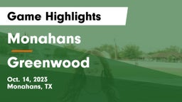 Monahans  vs Greenwood   Game Highlights - Oct. 14, 2023