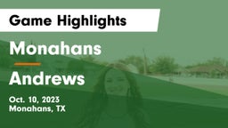 Monahans  vs Andrews Game Highlights - Oct. 10, 2023