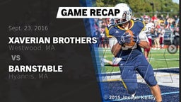 Recap: Xaverian Brothers  vs. Barnstable  2016