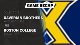 Recap: Xaverian Brothers  vs. Boston College  2016