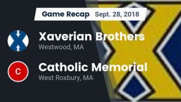 Recap: Xaverian Brothers  vs. Catholic Memorial  2018