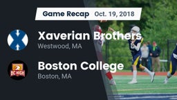 Recap: Xaverian Brothers  vs. Boston College  2018