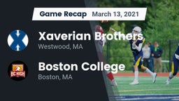 Recap: Xaverian Brothers  vs. Boston College  2021