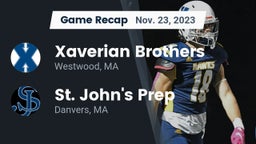 Recap: Xaverian Brothers  vs. St. John's Prep 2023