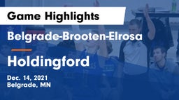 Belgrade-Brooten-Elrosa  vs Holdingford  Game Highlights - Dec. 14, 2021