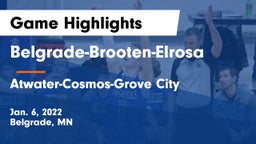 Belgrade-Brooten-Elrosa  vs Atwater-Cosmos-Grove City  Game Highlights - Jan. 6, 2022