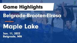 Belgrade-Brooten-Elrosa  vs Maple Lake  Game Highlights - Jan. 11, 2022