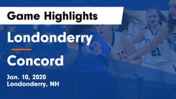 Londonderry  vs Concord  Game Highlights - Jan. 10, 2020