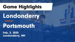 Londonderry  vs Portsmouth  Game Highlights - Feb. 3, 2020