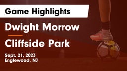 Dwight Morrow  vs Cliffside Park  Game Highlights - Sept. 21, 2023