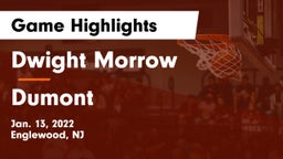 Dwight Morrow  vs Dumont  Game Highlights - Jan. 13, 2022