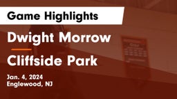 Dwight Morrow  vs Cliffside Park  Game Highlights - Jan. 4, 2024