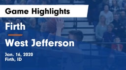 Firth  vs West Jefferson  Game Highlights - Jan. 16, 2020