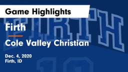 Firth  vs Cole Valley Christian  Game Highlights - Dec. 4, 2020