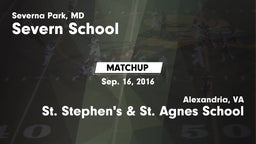 Matchup: Severn School vs. St. Stephen's & St. Agnes School 2016